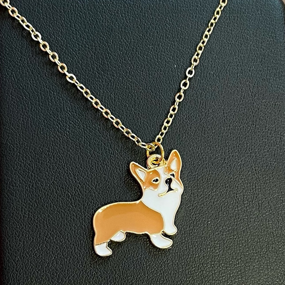 Adorable Corgi Gold Necklace